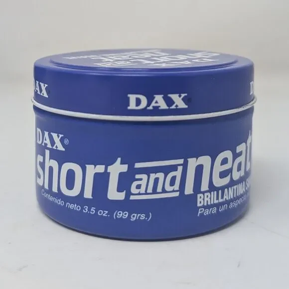 Lot Of 7 Dax Pomade Short and Neat Light Hair Dress 3.5 oz With Box VTG 1984 NOS Bath